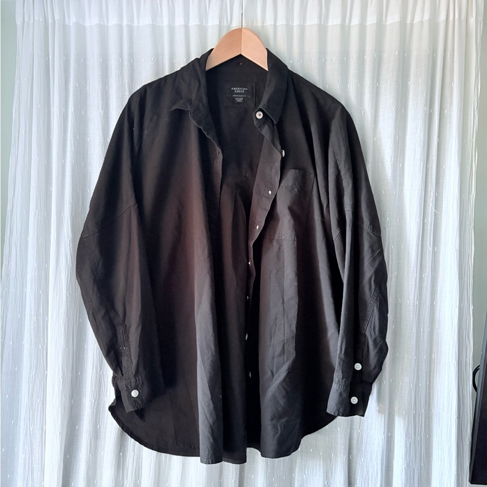 American Eagle Black Oversized Shirt